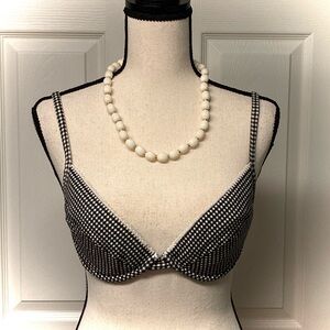 GUC Victoria’s Secret swim bra top. Black white check. Size 36C